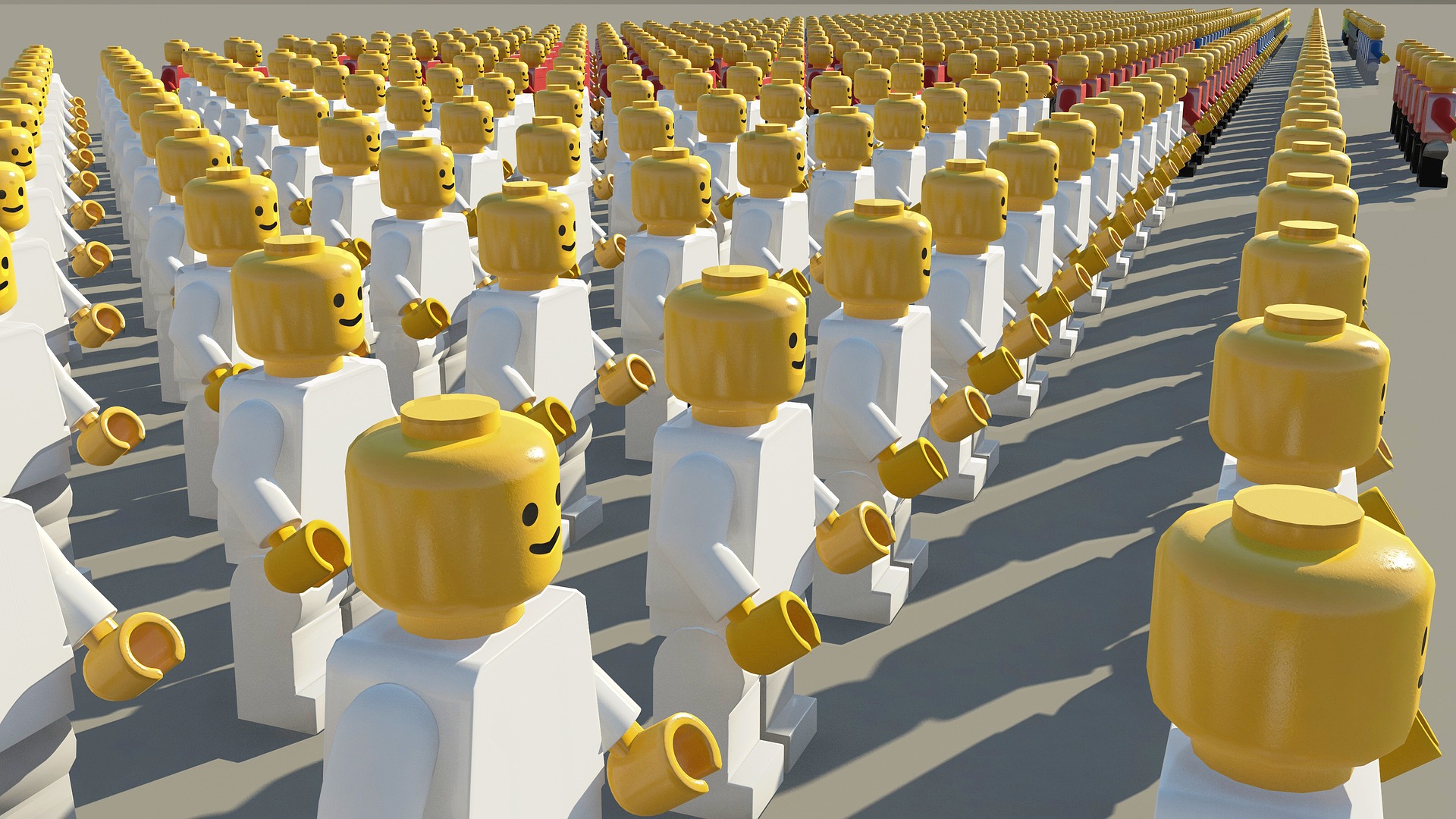 An "army" of lego figures